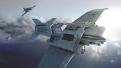 A Thunderbolt squadron of Imperial Navy in flight – Warhammer 40,000