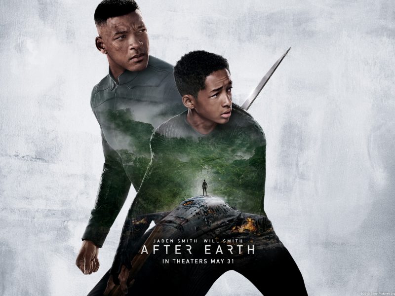 Jaden Smith and Will Smith at After Earth