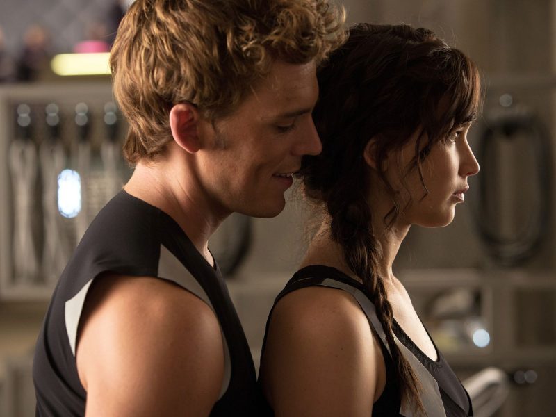 Sam Claflin and Jennifer Lawrence– The Hunger Games: Catching Fire