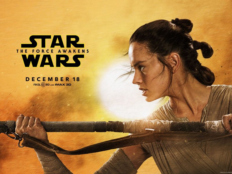 Daisy Ridley as Rey – Star Wars: The Force Awakens