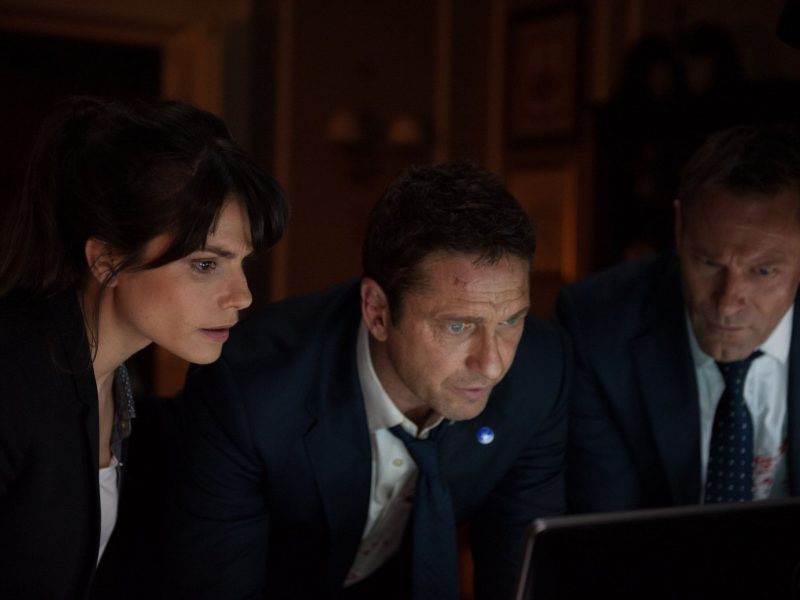 Charlotte Riley and Gerard Butler and Aaron Eckhart – London Has Fallen