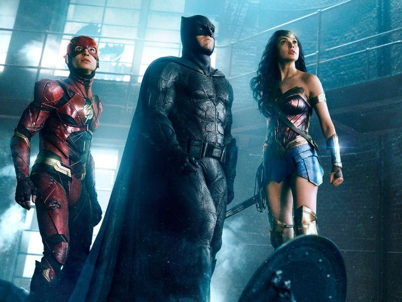 The Flash, Batman and Wonder Woman in Justice League