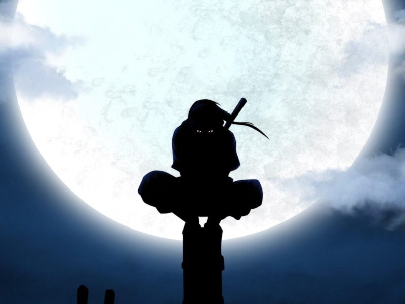 Itachi Uchiha – Naruto, Uchiha Itachi, Anime, silhouette, sky