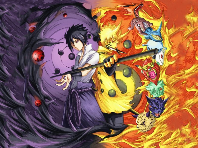 Naruto and Sasuke, untitled, Naruto Shippuuden, Uzumaki Naruto